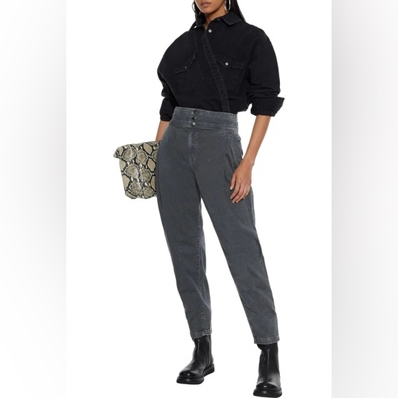 J Brand Carey pleated high-rise tapered jeans. Size 26 - Picture 3 of 12